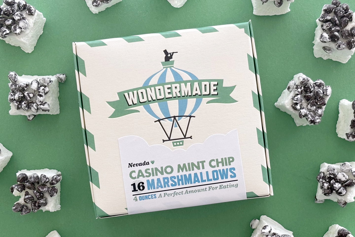 Nevada Casino Mint Chip Marshmallows